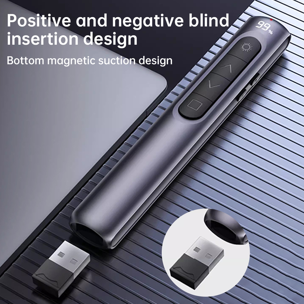 Presentation Remote Laser - Pengontrol Presentasi Nirkabel Isi Ulang, Remote