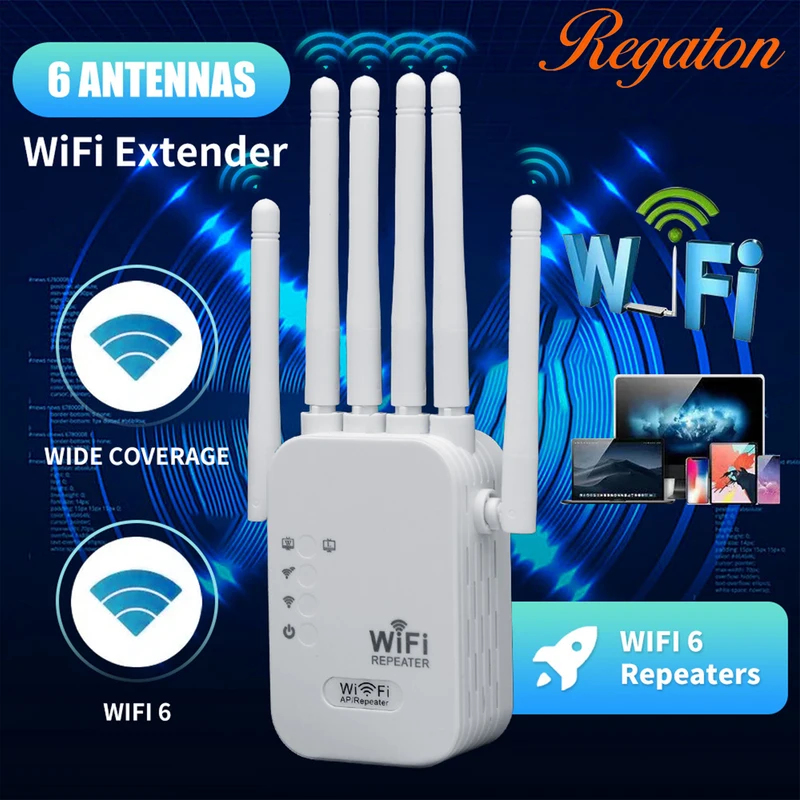 Penguat Sinyal WiFi Regaton 12 - Wifi Range Extender ulasan dan harga