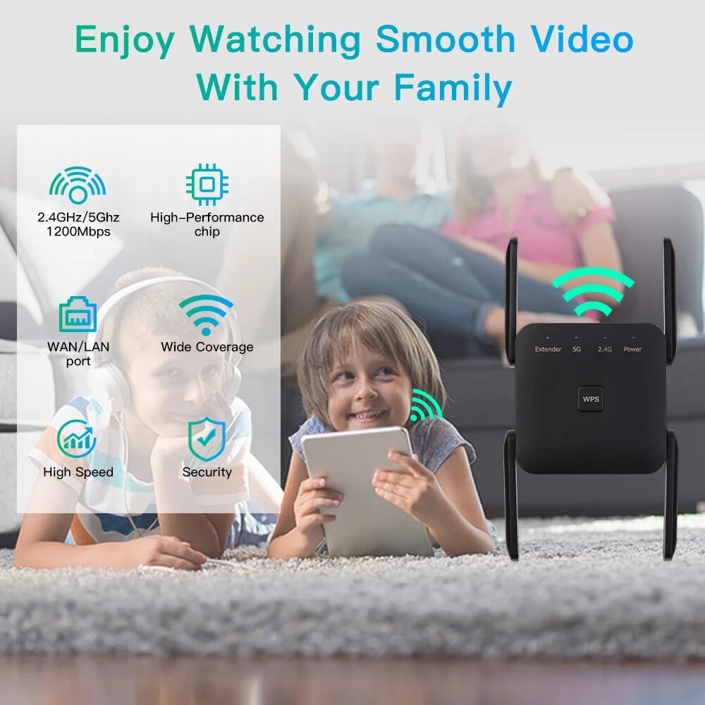 Repeater WiFi 1200Mbps 2.4GHz/ - Wifi Range Extender ulasan dan harga