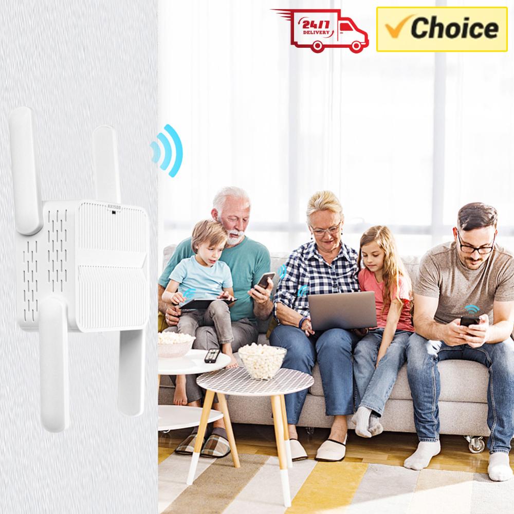 Penguat Sinyal WiFi 6 1500Mbps - Wifi Range Extender ulasan dan harga