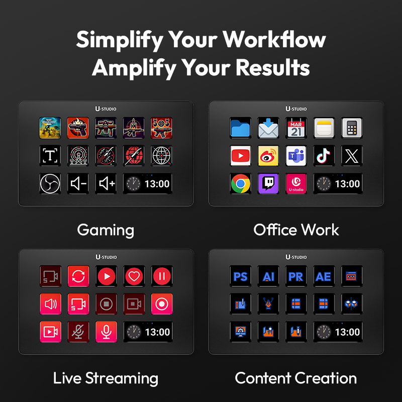 Keyboard D200 Stream Deck 13 T - Office Youtuber ulasan dan harga